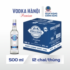 Rượu Vodka Hà Nội Premium HALICO nồng độ 33% chai 500ml không kèm hộp