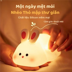Đèn ngủ silicon đa màu Thỏ Mập dễ thương