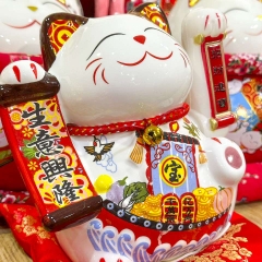Mèo vẫy tay Vận May Như Ý – 14cm
