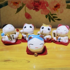 Bộ ngũ mèo thần tài-Đa phú đa tài 4cm