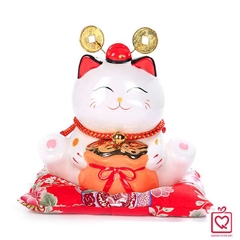 Mèo thần tài Tiền Vào Đầy Túi – 15cm