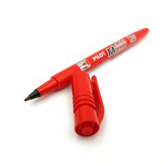 Bút Pilot Lông Dầu Twin Marker Ngòi 0.8 - 2mm- Mực Đỏ/SCA-TM-R