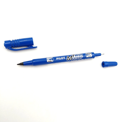 Bút Pilot Lông Dầu Twin Marker Ngòi 0.8 - 2mm- Mực Xanh/SCA-TM-L