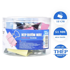 Kẹp Bướm Màu 51mm FO-DCC06