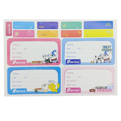 Nhãn Vở Best Friend LB04 (20 Nhãn Vở)