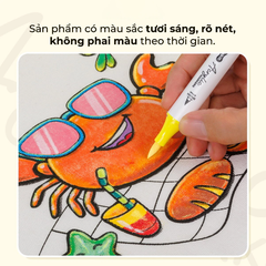 Hộp 12 Bút Lông Màu Acrylic Markers 1 Đầu - Colokit ACM-C003