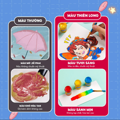 Hộp 6 Màu Nước Rửa Được Colokit SWP-C003/AK