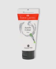 Tuýp Màu Vẽ ACRYLIC 75ML Faber Castell - Titanium white (trắng titan)