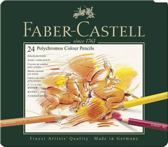 Bút Chì Màu POLYCHROMOS Faber-Castell, Hộp Thiếc 24 MÀU