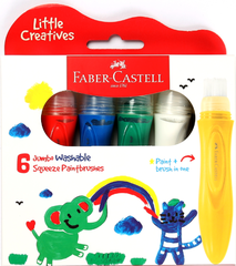 Bút Màu Nước JUMBO Đầu Cọ  6 Màu - Faber Castell