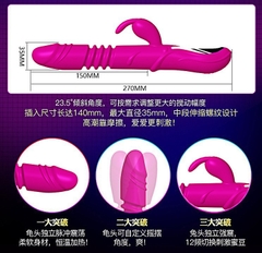 Dương vật giả phát nhiệt Rabbit Vibrators LCD 45 độ