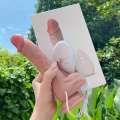 Dương Vật Giả 19cm Dính Tường Rung, Thụt, Ngoáy