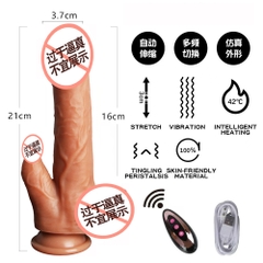 Dương Vật Giả 16cm Dính Tường Rung, Thụt, Ngoáy