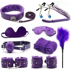Bộ đồ chơi bằng da BDSM 10 món