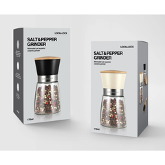 CKO116BLK - Hũ xay tiêu thủy tinh Lock&Lock 170ml - Màu đen