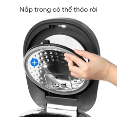 EJR586BLK-Nồi cơm điện cao tần Locknlock IH rice cooker - 220V, 50Hz, 1100W, 1.2L- Màu đen