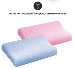 HLW181BLU – Gối Memory Foam dành cho trẻ em, 35*24*6/5 cm, 349g – Màu xanh dương