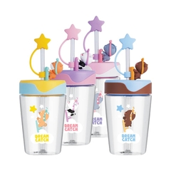 ABF779YEL - Ly nhựa LocknLock Dream Catcher 520ml có nắp đậy ống hút - Màu vàng