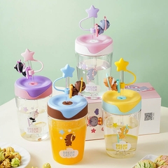 ABF779YEL - Ly nhựa LocknLock Dream Catcher 520ml có nắp đậy ống hút - Màu vàng