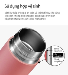 LHC3275YRED - Bình giữ nhiệt LocknLock Hidden Moon 490ml - Màu coral