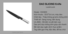 CKK923 - DAO SLICING Knife LocknLock - Màu đen
