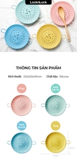 CKT204MIT-Xửng hấp bằng silicone có 2 tay cầm-Màu bạc hà