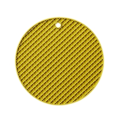 CKT218MIT-Miếng lót nồi hình tròn kiểu tổ ong-Màu xanh bạc hà