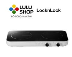 EJI326WHT - Bếp điện từ đôi LocknLock Square double induction, 220-240V, 50/60Hz, 1500W+1300W - Màu trắng