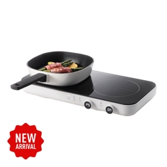 EJI326WHT - Bếp điện từ đôi LocknLock Square double induction, 220-240V, 50/60Hz, 1500W+1300W - Màu trắng