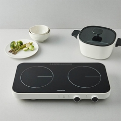 EJI326WHT - Bếp điện từ đôi LocknLock Square double induction, 220-240V, 50/60Hz, 1500W+1300W - Màu trắng