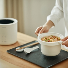 EJR314IVY - Nồi cơm điện mini LocknLock Mini rice cooker 220V, 50Hz, 300W, 0.6L - Màu ngà