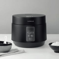 EJR346BLK - Nồi cơm điện LocknLock Compact rice cooker 220V, 50Hz, 500W, 1.2L - Màu đen