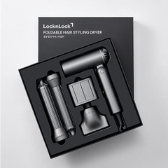 ENA626GRY - Máy sấy tạo kiểu tóc gấp gọn LocknLock Foldable hair styling dryer 220-240V, 50-60Hz, 1300W - Màu xám