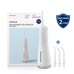 ENR154WHT - Máy tăm nước LocknLock Rechargeable oral irrigator 3.7V, 8W, 250ml - Màu trắng