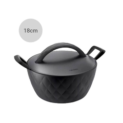 GTH3202-IH - Nồi Lock&Lock Salon 2 tay cầm 20cm (Có thể sử dụng bếp từ ) - Màu đen