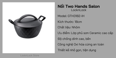 GTH3182-IH - Nồi Lock&Lock Salon 2 tay cầm 18cm (Có thể sử dụng bếp từ) - Màu đen