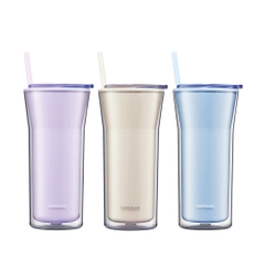 HAP526IVY - Ly nhựa 2 lớp LocknLock Daily Essential 770ml - Màu ngà