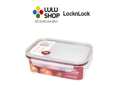 LBF404RED - Hộp bảo quản thực phẩm nhựa Bisfree Modular-LOCK&LOCK-910ml-trong suốt- Silicone màu đỏ