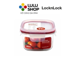 LBF450RED-Hộp bảo quản thực phẩm nhựa Bisfree Modular-LOCK&LOCK-260ml-trong suốt-Silicone màu đỏ