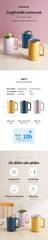 LHC4320BGRN - Ca nước giữ nhiệt LocknLock Flat Table Mug 730ml - Màu xanh cổ vịt