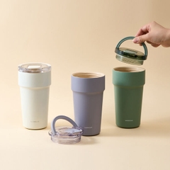 LHC4419WHT - Bình giữ nhiệt LocknLock Metro cafe top handle 900ml - Màu trắng