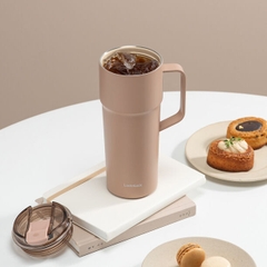 LHC4418CHO - Bình giữ nhiệt LocknLock Metro cafe handle 750ml - Màu chocolate