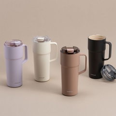 LHC4418BLK - Bình giữ nhiệt LocknLock Metro cafe handle 750ml - Màu đen