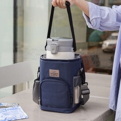 LHC8039BLU - Bộ hộp cơm giữ nhiệt LOCK&LOCK EASY CARRY 2.0L, 720ml*1, 420ml*2, bộ muỗng và nĩa*1, túi đựng*1 - Màu xanh