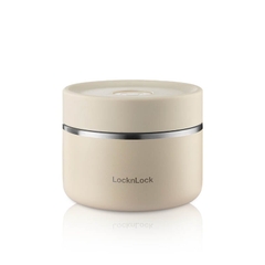 LHC8052S02B - Bộ hộp cơm giữ nhiệt LocknLock Pump Vacuum Lunch box (300ml*2, 500ml*1, bộ đũa và thìa, túi) - Màu be