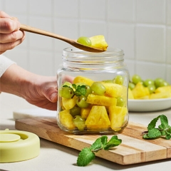 LNG556YGRN - Hũ đựng thực phẩm bằng thủy tinh LocknLock Daily  Breathing - 1L - Màu xanh lá cây