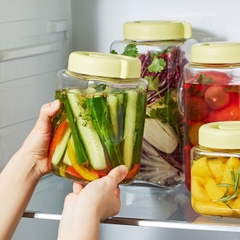 LNG556YGRN - Hũ đựng thực phẩm bằng thủy tinh LocknLock Daily  Breathing - 1L - Màu xanh lá cây