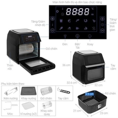EJF696BLK-LÒ NƯỚNG CHÂN KHÔNG,12L,BLK,220-240V, 50/60Hz, 1800W
