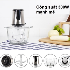 EJM171 - Máy xay thịt Lock&Lock 220V-240V,50/60Hz, 300W - 2L - Màu bạc
