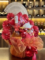 Lẵng quà Mèo may mắn Maneki Neko cỡ Trung